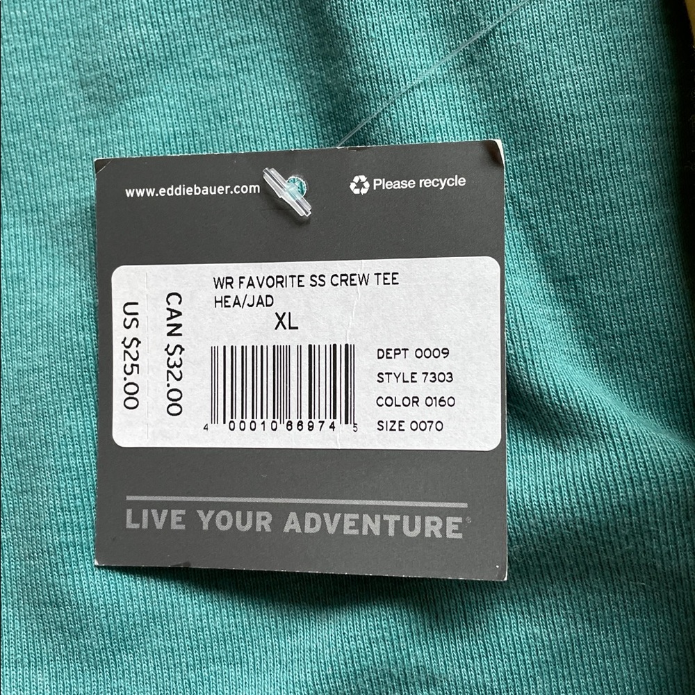 Eddie Bauer Short Sleeve Tees — Coral, Teal, Yellow (3-Pack) - Picture 4 of 4
